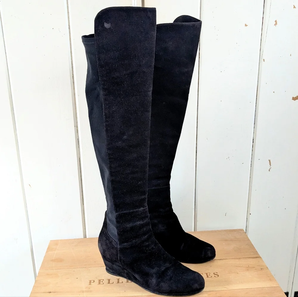 Stuart Weitzman Demiswoon Over The the-Knee Wedge Boots sz 9 - Picture 2 of 14